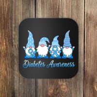 Gnomes In November We Wear Blue Diabetes Awareness Gnome Coaster