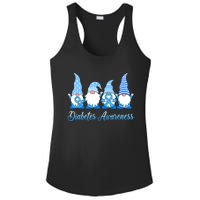 Gnomes In November We Wear Blue Diabetes Awareness Gnome Ladies PosiCharge Competitor Racerback Tank