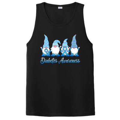 Gnomes In November We Wear Blue Diabetes Awareness Gnome PosiCharge Competitor Tank