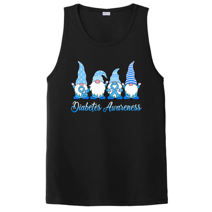 Gnomes In November We Wear Blue Diabetes Awareness Gnome PosiCharge Competitor Tank