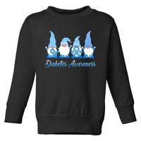 Gnomes In November We Wear Blue Diabetes Awareness Gnome Toddler Sweatshirt