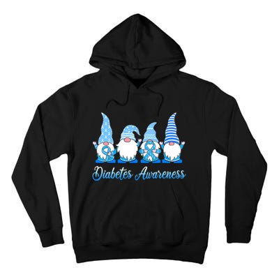 Gnomes In November We Wear Blue Diabetes Awareness Gnome Tall Hoodie