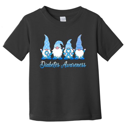 Gnomes In November We Wear Blue Diabetes Awareness Gnome Toddler T-Shirt