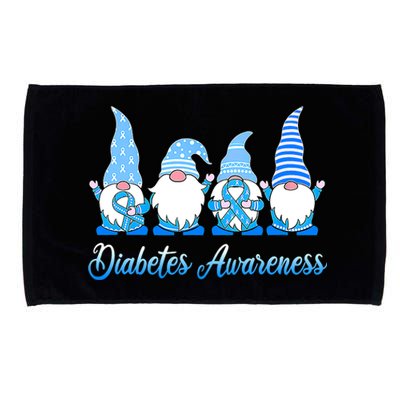 Gnomes In November We Wear Blue Diabetes Awareness Gnome Microfiber Hand Towel