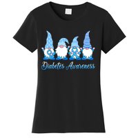 Gnomes In November We Wear Blue Diabetes Awareness Gnome Women's T-Shirt