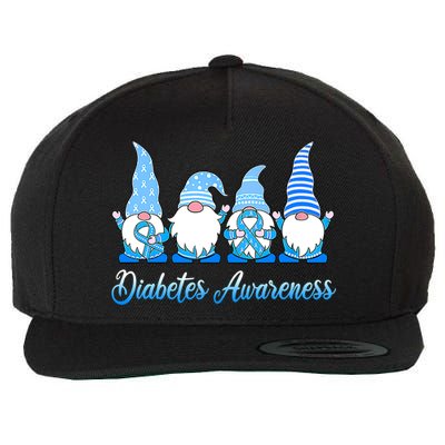 Gnomes In November We Wear Blue Diabetes Awareness Gnome Wool Snapback Cap