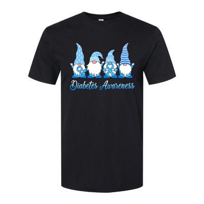 Gnomes In November We Wear Blue Diabetes Awareness Gnome Softstyle CVC T-Shirt