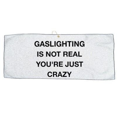 Gaslighting Is Not Real Large Microfiber Waffle Golf Towel