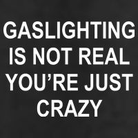 Gaslighting Is Not Real You're Just Crazy 7 Panel Mesh Trucker Snapback Hat
