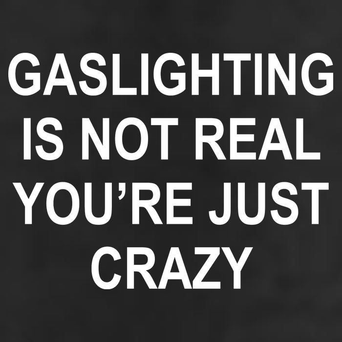 Gaslighting Is Not Real You're Just Crazy 7 Panel Mesh Trucker Snapback Hat