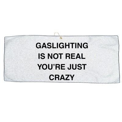 Gaslighting Is Not Real Large Microfiber Waffle Golf Towel