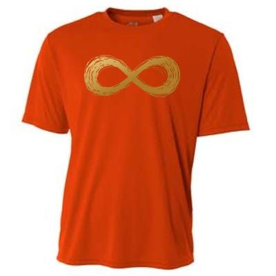 Golden Infinity Neurodiversity Symbol Autism Awareness Cute Gift Cooling Performance Crew T-Shirt