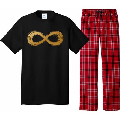 Golden Infinity Neurodiversity Symbol Autism Awareness Cute Gift Pajama Set