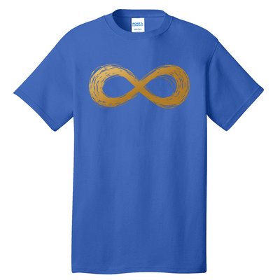 Golden Infinity Neurodiversity Symbol Autism Awareness Cute Gift Tall T-Shirt