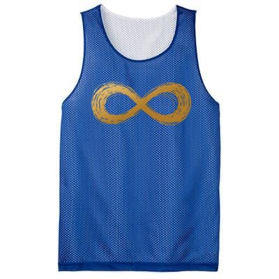 Golden Infinity Neurodiversity Symbol Autism Awareness Cute Gift Mesh Reversible Basketball Jersey Tank