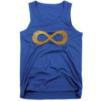 Golden Infinity Neurodiversity Symbol Autism Awareness Cute Gift Tank Top