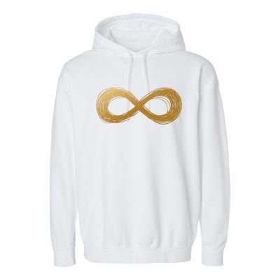 Golden Infinity Neurodiversity Symbol Autism Awareness Cute Gift Garment-Dyed Fleece Hoodie