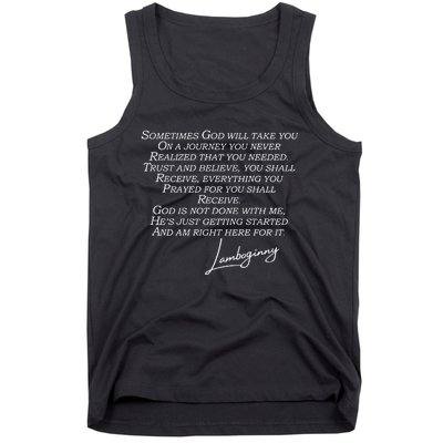 God Is Not Done Be Patient Tank Top