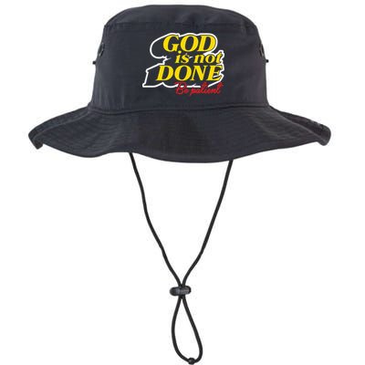 God Is Not Done Be Patient Bucket Hat