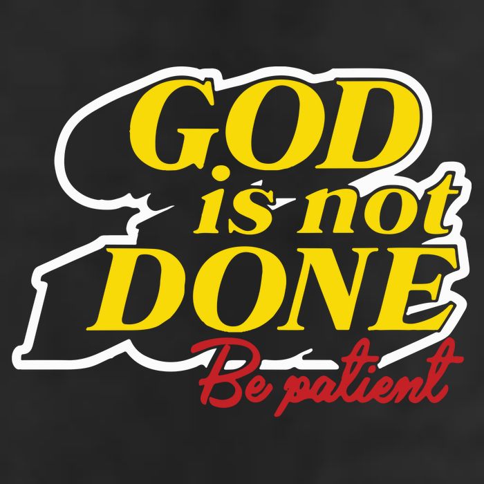 God Is Not Done Be Patient 25L Jumbo Tote