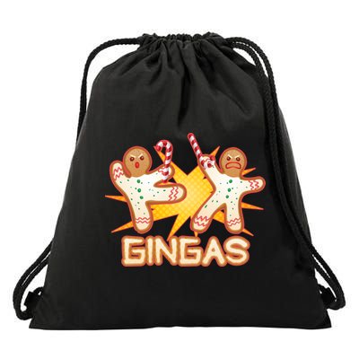 Gingas Gingerbread Ninja Men Drawstring Bag