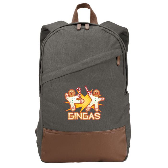 Gingas Gingerbread Ninja Men Cotton Canvas Backpack