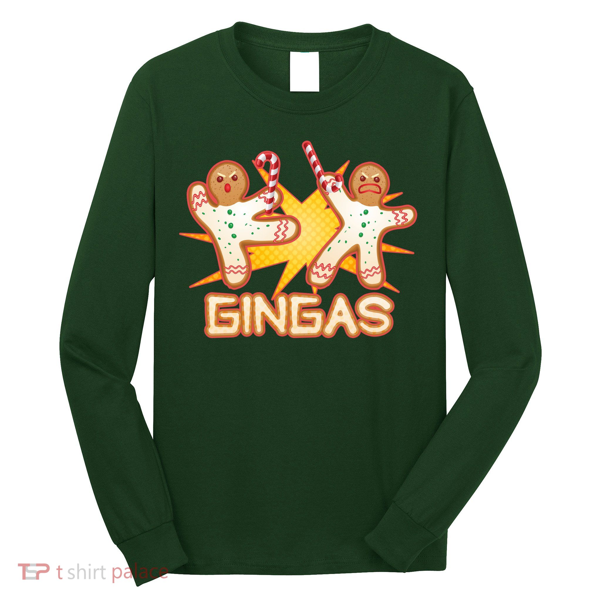 Gingas Gingerbread Ninja Men Long Sleeve Shirt