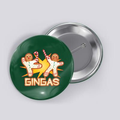 Gingas Gingerbread Ninja Men Button