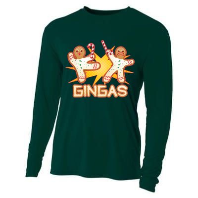 Gingas Gingerbread Ninja Men Cooling Performance Long Sleeve Crew