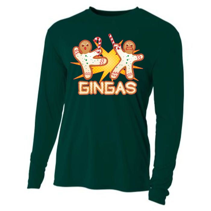 Gingas Gingerbread Ninja Men Cooling Performance Long Sleeve Crew