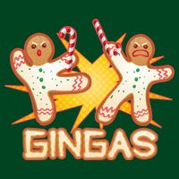 Gingas Gingerbread Ninja Men Cooling Performance Long Sleeve Crew