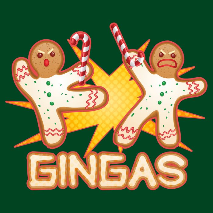 Gingas Gingerbread Ninja Men Cooling Performance Long Sleeve Crew