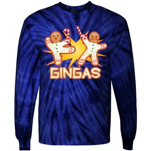 Gingas Gingerbread Ninja Men Tie-Dye Long Sleeve Shirt