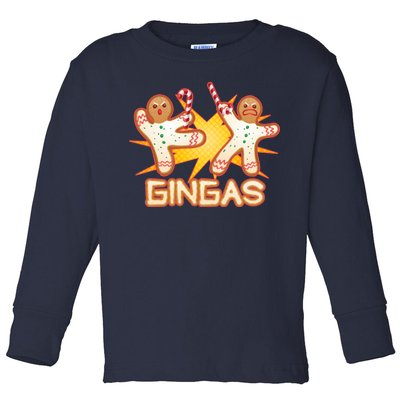 Gingas Gingerbread Ninja Men Toddler Long Sleeve Shirt