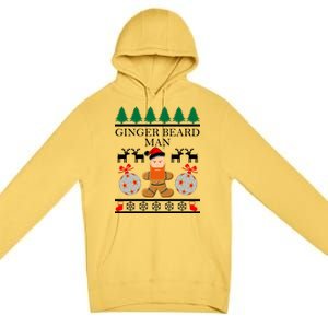 Ginger Beard Man Ugly Christmas Sweater Premium Pullover Hoodie