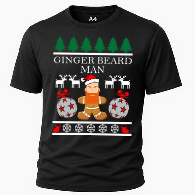 Ginger Beard Man Ugly Christmas Sweater Performance Shirt