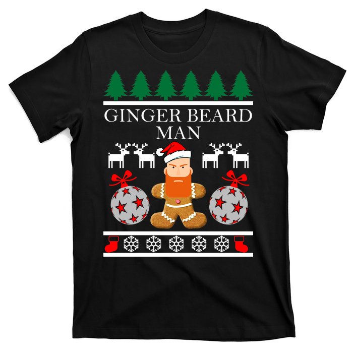 Ginger Beard Man Ugly Christmas Sweater T-Shirt