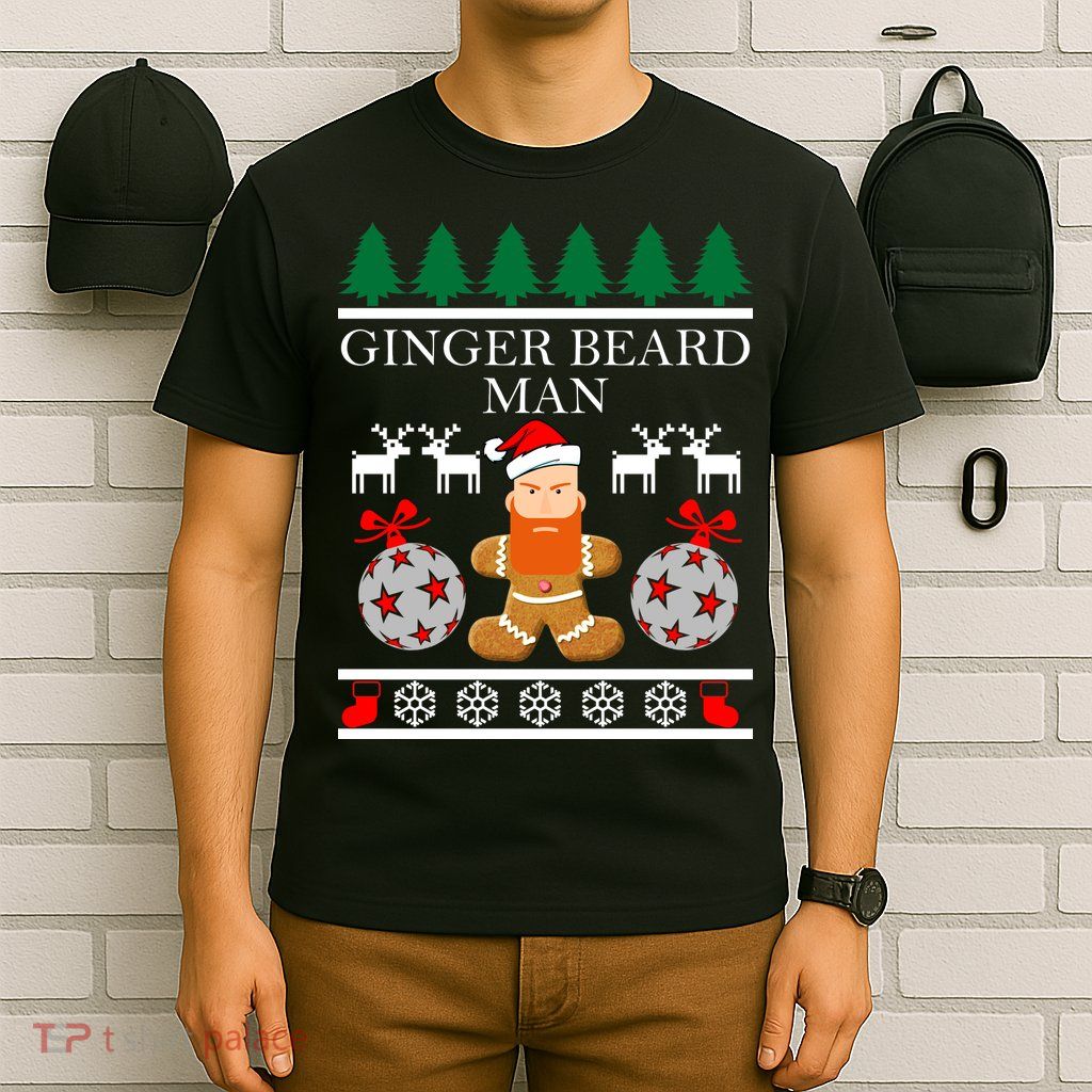 Ginger Beard Man Ugly Christmas Sweater T-Shirt