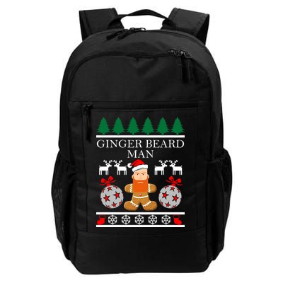 Ginger Beard Man Ugly Christmas Sweater Backpack