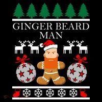 Ginger Beard Man Ugly Christmas Sweater 16 in Basic Backpack