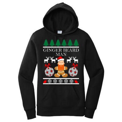 Ginger Beard Man Ugly Christmas Sweater Women's Pullover Hoodie