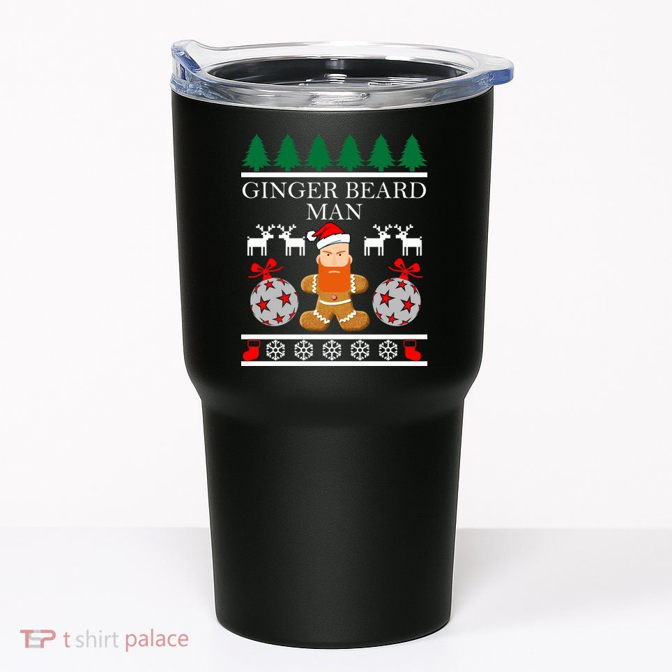 Ginger Beard Man Ugly Christmas Sweater Tumbler