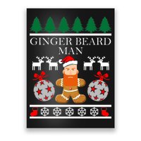 Ginger Beard Man Ugly Christmas Sweater Poster