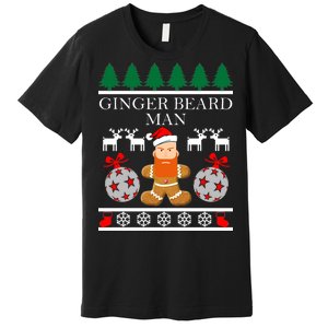 Ginger Beard Man Ugly Christmas Sweater Premium T-Shirt