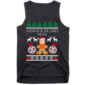 Ginger Beard Man Ugly Christmas Sweater Tank Top