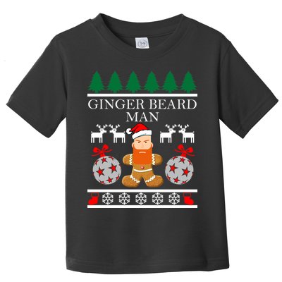 Ginger Beard Man Ugly Christmas Sweater Toddler T-Shirt