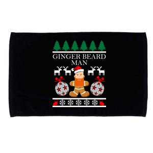 Ginger Beard Man Ugly Christmas Sweater Microfiber Hand Towel