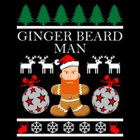 Ginger Beard Man Ugly Christmas Sweater Cropped Pullover Crew
