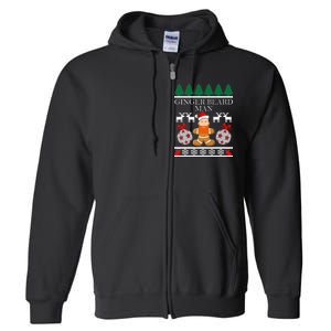 Ginger Beard Man Ugly Christmas Sweater Full Zip Hoodie