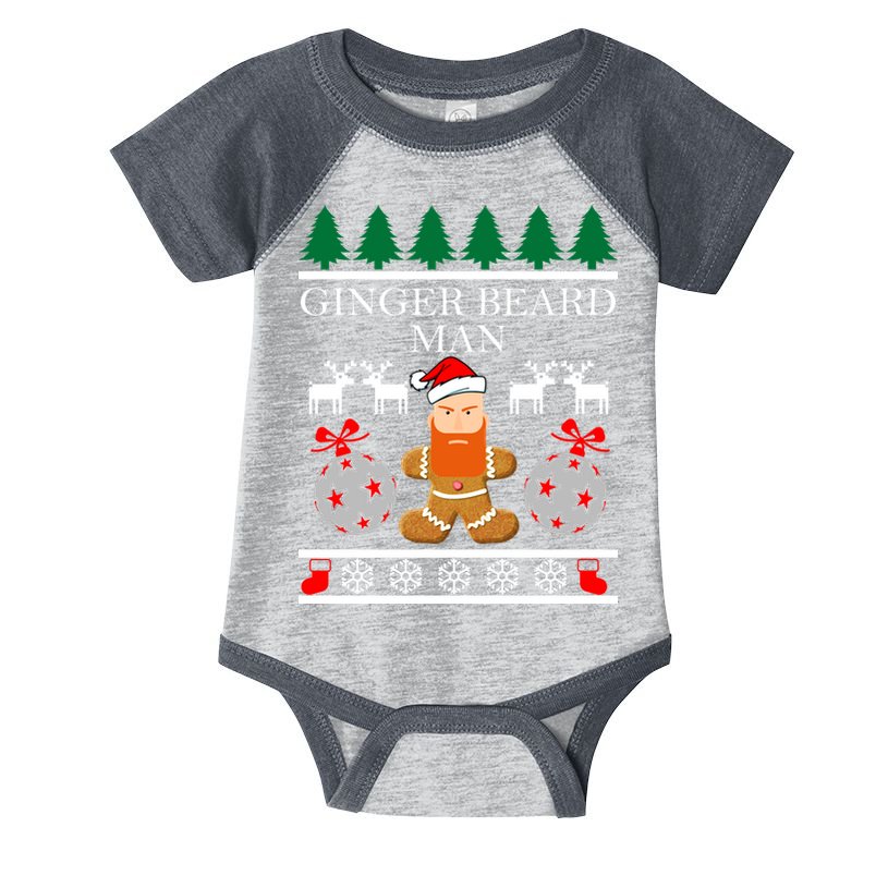 Ginger Beard Man Ugly Christmas Sweater Infant Baby Jersey Bodysuit